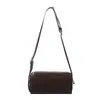 Bolso de mano cilíndrico retro de moda para mujer de este año, nuevo bolso de hombro elegante con estampado de leopardo para el otoño de 2026, bolso cruzado para el día a día