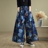 Pantalones de mezclilla de pierna ancha para tallas grandes reales, nuevos, estampados, holgados, adelgazantes, casuales, combinables con todo, pantalones de mezclilla de pierna recta