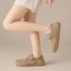 Nuevos Zapatos Birkenstock con Hebilla Retro para Mujer, Gamuza de Suela Suave, Zapatos Slip-On Simples y Versátiles, Zapatos Planos Casuales para el Viaje Diario