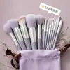 Set de Pinceles de Maquillaje, Pincel para Polvo Suelto, Pincel para Corrector, Pincel para Base, Bolsa Portátil de Almacenamiento para Estudiantes, Set Completo de Pinceles, Maquillaje de Belleza