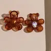 Parche de Joyería de Acrílico con Forma de Oso Transparente y Incrustaciones de Diamantes Lindos Accesorios para Pendientes y Llaveros DIY