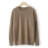 Estilo Holgazán Cuello Redondo Borde Enrollado Color Claro Tejido de Punto Grueso Osmanthus para Mujer Cachemir Holgado Casual Otoño e Invierno