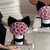 [En Stock] Nuevo Producto Cubo de Abrazo con Lazo Mediano Caja de Regalo con Flores Preservadas