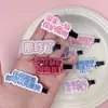 Nuevos pasadores de pelo con texto peculiar, pasadores laterales divertidos y lindos, pasadores personalizados para flequillo, accesorios para el cabello de un yuan de puestos callejeros