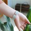Pulsera Jiahui con diseño de cara ancha y maldición de la gran compasión, con apertura de loto y simple, chapada en plata, de fábrica femenina, venta al por mayor.