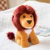 Boneco de Pelúcia Animal de Desenho Animado Cachorro Husky Brinquedo de Pelúcia Zoológico Leãozinho Boneca de Pano Calmante para Menina