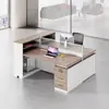 Soporte para Tarjetas de Escritorio Financiero Combinación de Escritorio y Silla para Estación de Trabajo Doble Escritorio para Personal de Cuatro Personas Oficina