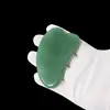 Placa Gua Sha de Aventurina de Jade Natural Transfronteiriça, Ferramenta de Beleza para Massagem Facial em Formato de Coração, Universal para Massagem Corporal Completa e Acupressão