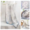 Pañuelo Cuadrado Pequeño de Seda de Morera, Pañuelo de Seda para Mujer, Pañuelo Pequeño Verde Otoño, Decoración Estilo Coreano, Versátil Regalo de Alta Gama