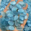 Anillo de Piedra Ojo de Gato Superficie Plana Forma de Lágrima 13*18 Forma de Pera Anillo Incrustado Material Accesorios para Joyería DIY Ojo de Gato