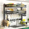 Estante de Almacenamiento para Cocina, Estante para Tazones, Escurridor para Tazones y Palillos, Escurridor de Platos, Caja de Almacenamiento con Escurridor para Tazones, Sobre el Fregadero
