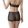 Lencería sexy de malla # 39; Ropa Interior Divertida Transfronteriza Sexy Vestido Transparente Elástico Mini Ultra Corto Revelador Bodycon Falda 1313