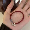 Pulsera de Hilo Rojo de la Fortuna con Cascabel Estilo Chino, Pulsera Tejida Hecha a Mano para el Año de Nacimiento, Regalo para Mejores Amigos o Parejas, Hilo Tejido Versátil