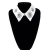 Collar Decorado con Diamantes Blancos Flor de Cristal Accesorios para Escote Vestido de Novia Vestido Camisero Accesorios DIY