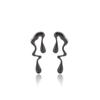 Pendientes con diseño de gotas de agua irregulares transfronterizos entre Europa y Estados Unidos con nueva personalidad, pendientes de viento de metal abstractos exagerados y simples.