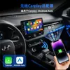 Caixa CarPlay 2 em 1 com fio para Android Auto sem fio Adaptador Bluetooth CarPlay Caixa de interconexão carro-máquina