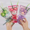Ramo de Flores Artificiales de Hilo Tejido Transfronterizo, Flores Hechas a Mano para Regalos del Día del Maestro y San Valentín