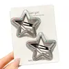 Pinza para el pelo de nube de lunares de cuero plateado para niños, Pinza Bb no dañina para niñas, Accesorio para el pelo para flequillo lateral