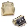 Bolsa de Joyería Exquisita para Collar y Anillo de Piel de Vaca de Primera Capa Estilo Nuevo, Bolsita de Piel Genuina Multicapa con Cierre para Guardar Lápices Labiales y Monedas