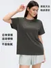 Top de Verão Feminino Manga Curta Gola Redonda Cor Sólida Versátil para Corrida Fitness Casual Solto Respirável Roupa de Yoga D26088