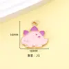 Pingente de Pequeno Animal com Gotejamento de Óleo Desenho Animado Acessórios Criativos para Joias DIY Pato Fofo Estilo Coreano Esquilo Acessórios para Pulseira