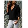 Camisa de Chifón de Manga Larga con Botones y Escote en V Profundo para Mujer de Ebay Amazon