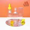 Garrafa Pet de 250ml com Ombro Inclinado para Ketchup, Garrafa Especializada Resistente a Quedas e Pressão, Garrafa Dosadora de Plástico de Grau Alimentício com Tampa