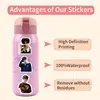 105 Novos Adesivos de Grafite de Celebridades Zhou Yiran para Decorar Geladeiras, Skateboards, Garrafas de Água, Adesivos Personalizados Atacado do Fabricante