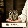 Nova bolsa de viagem para chaleira estilo chinês, bolsa de copo com padrão de nuvens trançada, bolsa de armazenamento de brocado feita à mão, acessórios para conjunto de chá estilo chinês retrô