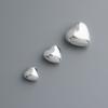 Pulsera de cuentas de corazón brillantes de plata esterlina s925, collar, cuentas sueltas en forma de corazón, accesorios de corazón de melocotón.