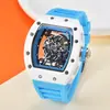 Suministros del Fabricante Nuevo Reloj Hueco Personalizado de Cabeza de Tigre Cerámica Aceite Movimiento Mecánico Unisex