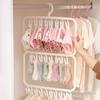 Percha infantil con múltiples clips, artefacto de almacenamiento para guardarropa doméstico, tendedero para calcetines de bebé, percha multifuncional para bebés