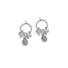 Brincos de arco de strass requintados para mulheres nicho design elegante brincos de luxo leves de alta qualidade brincos elegantes novos