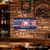 Letrero decorativo de pared transfronterizo estilo americano con temática de EE. UU., pintura de hojalata de matrícula, adorno para barra de bar, cuadro colgante decorativo 15x30cm