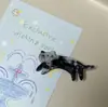Nuevo Estilo Coreano Gato de Patas Cortas Etiqueta Dorada Gatito Colorido Versátil Pinza Lateral Flequillo de Gato Pinza para el Cabello Gato de Dibujos Animados Pinza Lateral