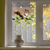 Uma Variedade de Adesivos Eletrostáticos Criativos de Folha de Bordo de Outono, Esquilo, Gatinho e Abóbora para Decorar a Janela da Sala de Estar e do Quarto Eletrostático Autoadesivo