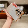 Funda de teléfono móvil a prueba de caídas de cuatro esquinas electrochapada para Samsung S24ULTRA love glitter S23 funda suave A55 agujero fino A54