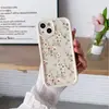 Capa de Celular Elegante de Rattan Floral Mais Vendida da Amazon Adequada para Apple 17Pm Novo Modelo Anti-Queda Capa de Silicone Fosco