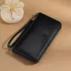 Carteira Feminina Longa com Zíper Grande Capacidade Bolsa de Mão Nova Moda Simples Casual Bolsa para Celular Porta-Cartões Feminino Carteira