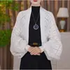 Primavera 2025 Nuevo Estilo Elegante Nuevo Estilo Chino Cheongsam con Chal Simple Estilo Juvenil Cárdigan de Punto