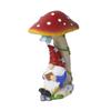 Nova Lâmpada Criativa de Cogumelo Enfeites de Anão em Resina Artesanato de Decoração para Casa, Mesa, Jardim e Gramado
