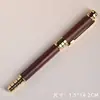 Pluma estilográfica de caoba, ébano, palisandro, pluma de artesanía de diseño simple y liso, bolígrafo de gel, regalo para estudiante, caja de regalo pequeña