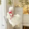 Estilo INS Ornamento de boneca de cordeiro branco de Natal Pingente de cordeiro encaracolado macio Decoração de árvore de Natal Presente de feriado Tecido