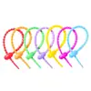 Cinta de silicona de color almacenamiento de cable de datos multifunción puede hacer repetidamente enrollador correa de gestión de cables de silicona llave de equipaje