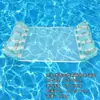 Nova boia inflável de PVC grossa para piscina, com listras transparentes, de duas câmaras, para entretenimento aquático, para uma pessoa, rede inflável