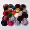 Boina Nueva de Color Sólido con Pompón Mezcla de Lana Moda Cómoda Gorro Pullover Doble Capa Cálido Gorro de Punto Sencillo