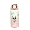 Botella de agua de dibujos animados de alta calidad y elegante, taza térmica de acero inoxidable para niños, lindo diseño nuevo, taza térmica portátil para que los estudiantes la lleven a la escuela