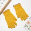Guantes de punto de lana de frijol de azúcar ins de Corea del Sur Invierno Dedos abiertos para mujer Color sólido Pantalla táctil Cálido A prueba de viento Ciclismo Dedos