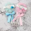 Decoración de Pastel de Feliz Cumpleaños Tarjeta Bola de Pelo Pequeña Banner Enchufe para Hornear Fiesta de Cumpleaños Mesa de Postres Bandera para Decorar
