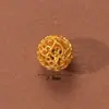 Accesorios Antiguos Vietnamitas de Oro de Arena Alta Retención de Color Cuentas Espaciadoras Colgante de Zirconio Incrustado de Durazno Cadena de Extensión para Pulsera y Collar Joyería DIY